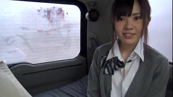 Pretty Japanese Schoolgirl Changing In The Car