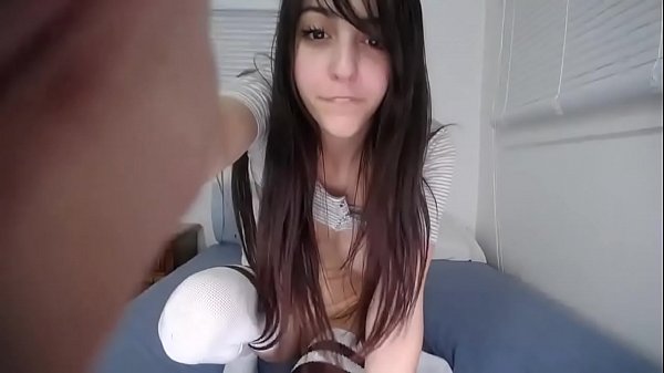 Pretty Brunette Teen Girl Masturbating With Dildo