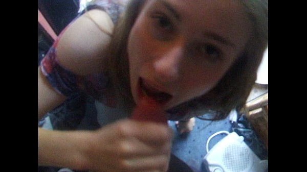 Horny Blonde Teen Girl Sucking Cock & Getting Cum In Mouth